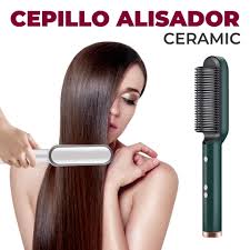 CEPILLO ALISADOR CALENTADOR VIRAL 2 EN 1  Nuevo Modelo – Disponible en Blanco y Negro