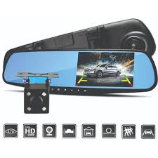 Espejo retrovisor universal con 2 camaras trasera y delantera
